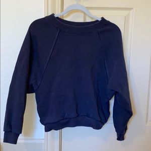 Grey cropped hoodie.